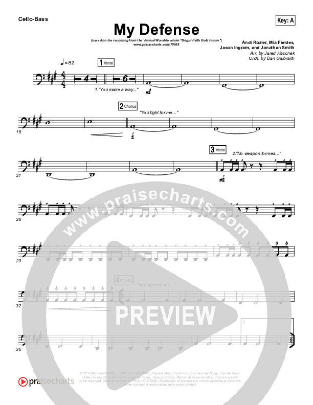 My Defense Cello/Bass (Vertical Worship)