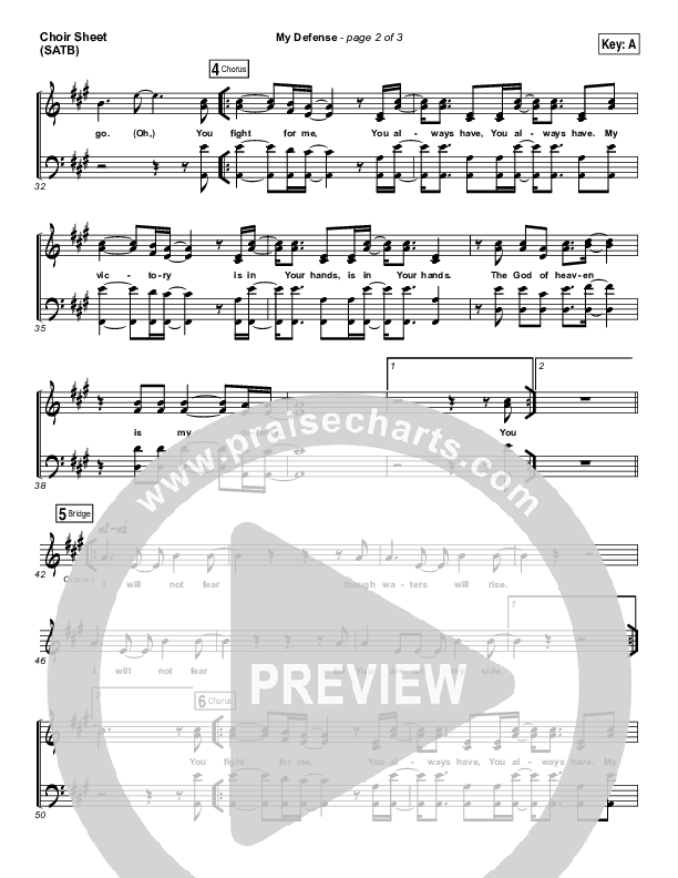 My Defense Choir Sheet (SATB) (Vertical Worship)