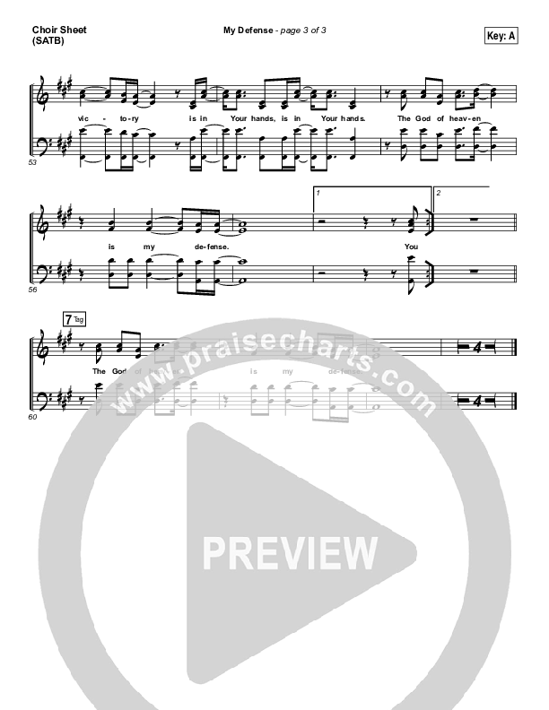 My Defense Choir Vocals (SATB) (Vertical Worship)