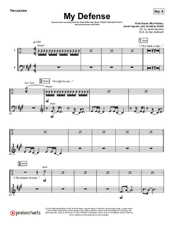 My Defense Percussion (Vertical Worship)