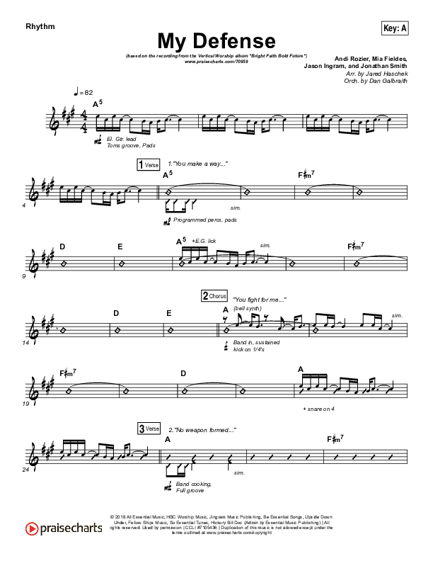 My Defense Rhythm Chart (Vertical Worship)