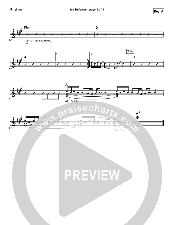 My Defense Rhythm Chart (Vertical Worship)