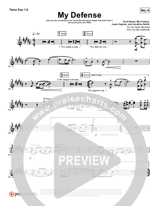 My Defense Tenor Sax 1/2 (Vertical Worship)