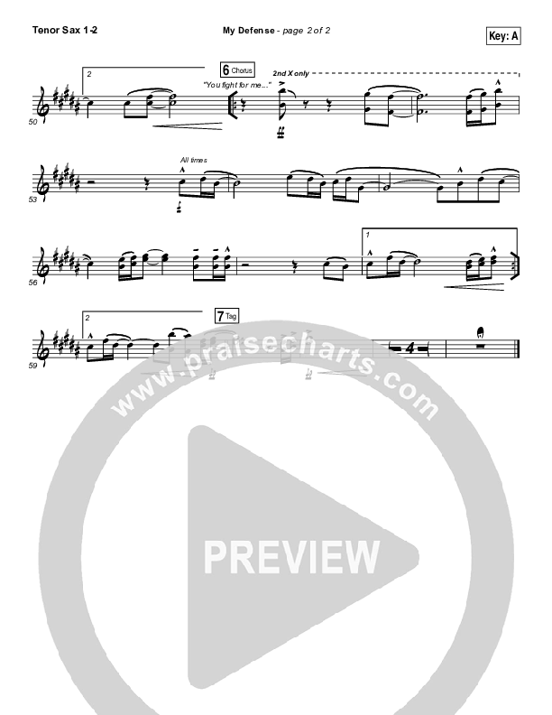 My Defense Tenor Sax 1/2 (Vertical Worship)