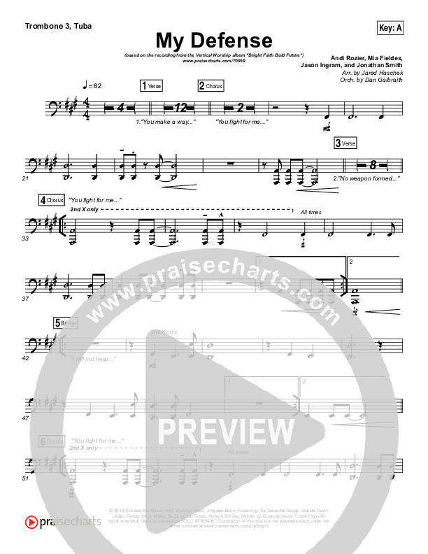 My Defense Trombone 3/Tuba (Vertical Worship)