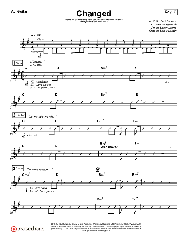 Changed Acoustic Guitar (Jordan Feliz)