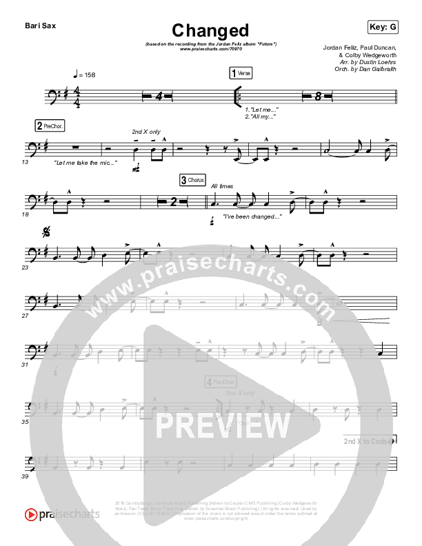 Changed Bari Sax (Jordan Feliz)