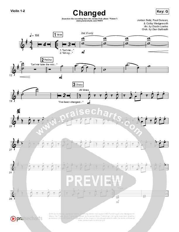 Changed Violin 1/2 (Jordan Feliz)