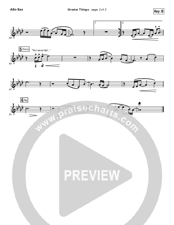 Greater Things Alto Sax (Mack Brock)