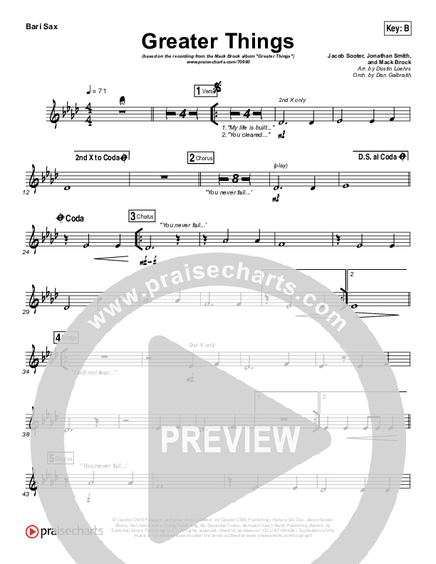 Greater Things Bari Sax (Mack Brock)