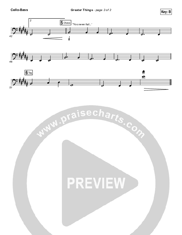 Greater Things Cello/Bass (Mack Brock)