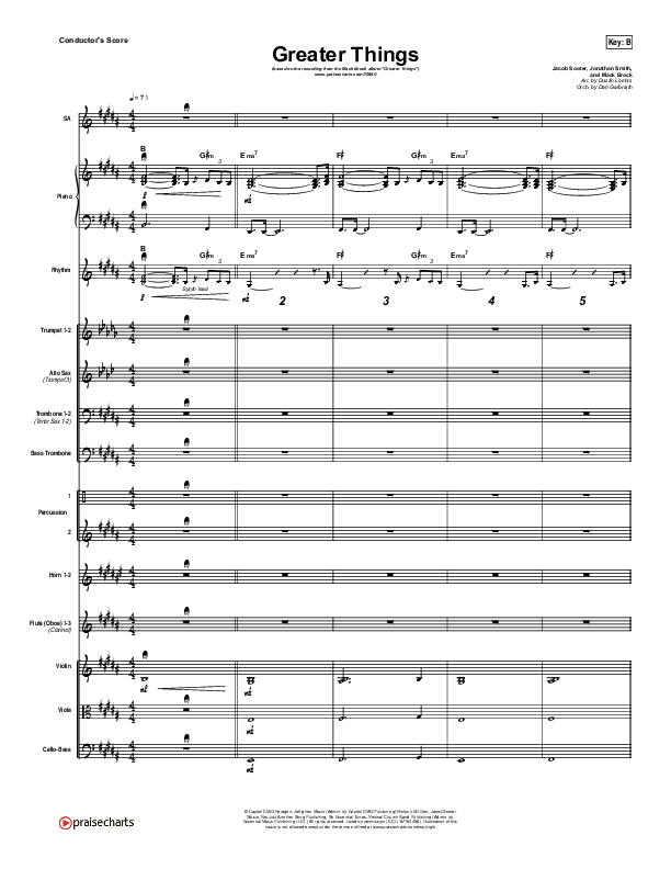 Greater Things Conductor's Score (Mack Brock)