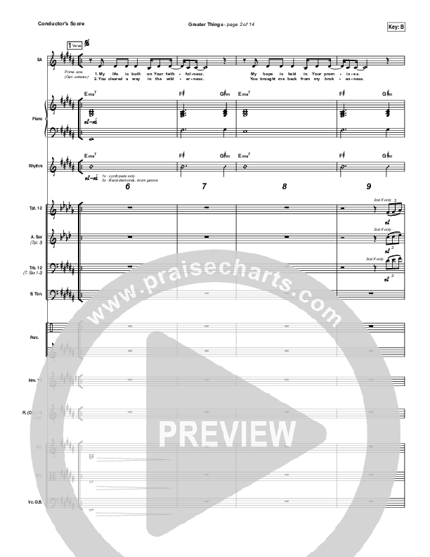 Greater Things Conductor's Score (Mack Brock)