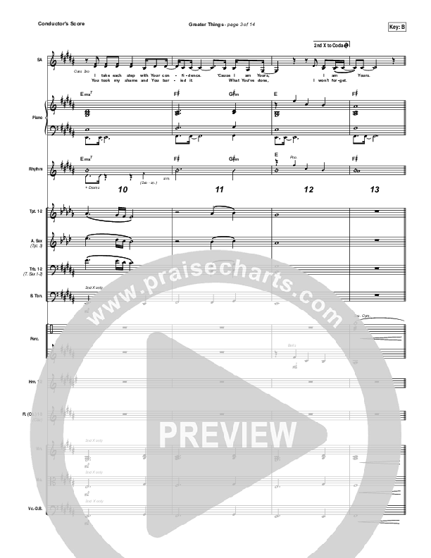 Greater Things Conductor's Score (Mack Brock)