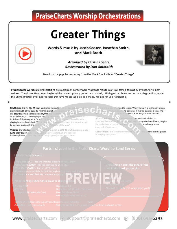Greater Things Orchestration (Mack Brock)