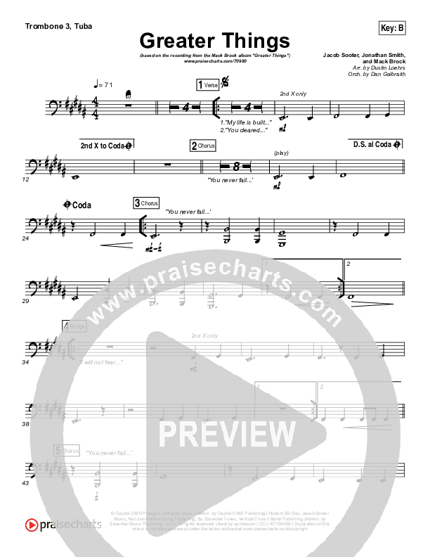 Greater Things Trombone 3/Tuba (Mack Brock)