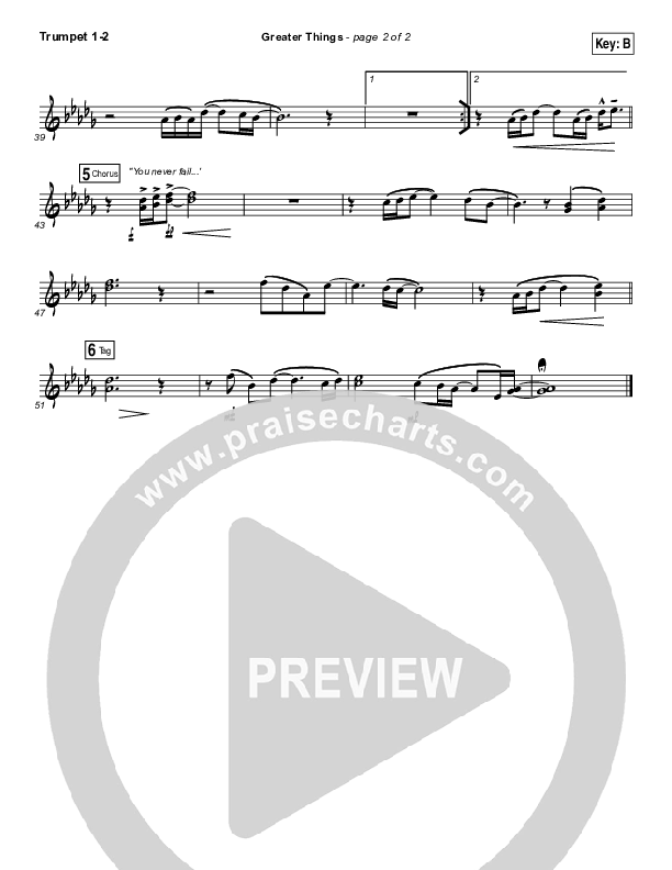 Greater Things Trumpet 1,2 (Mack Brock)