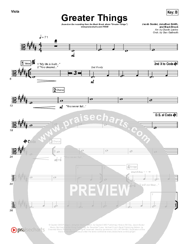 Greater Things Viola (Mack Brock)