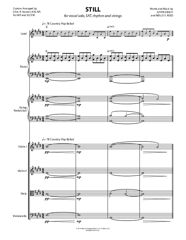 Still Conductor's Score (Hillary Scott)