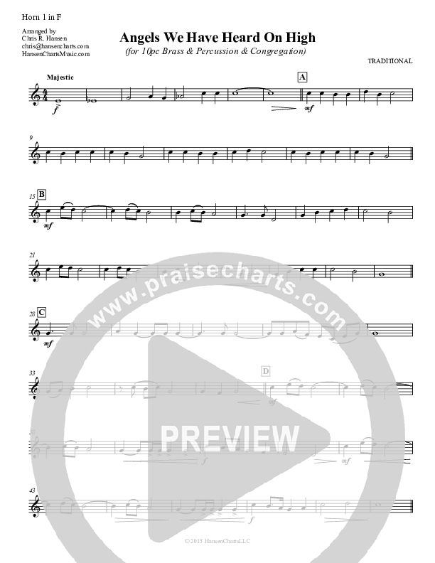 Angels We Have Heard On High French Horn 1 ()