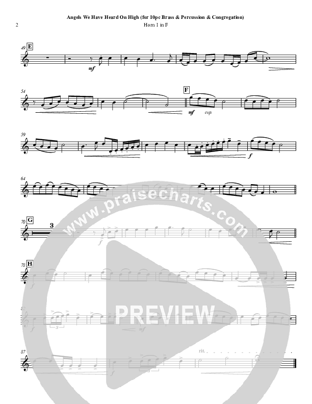 Angels We Have Heard On High French Horn 1 ()