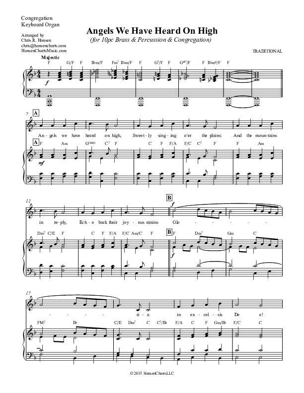 Angels We Have Heard On High Piano/Vocal ()