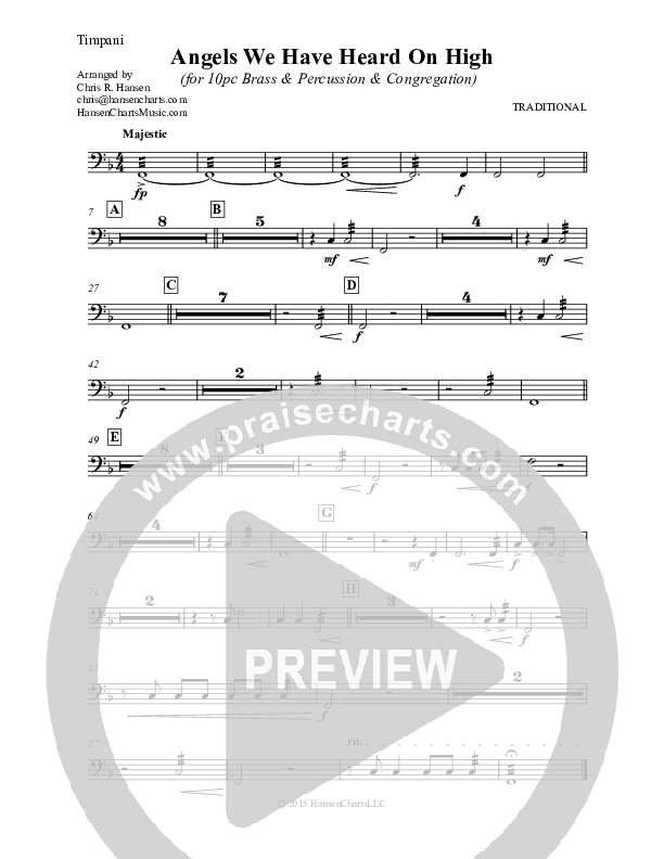 Angels We Have Heard On High Timpani ()