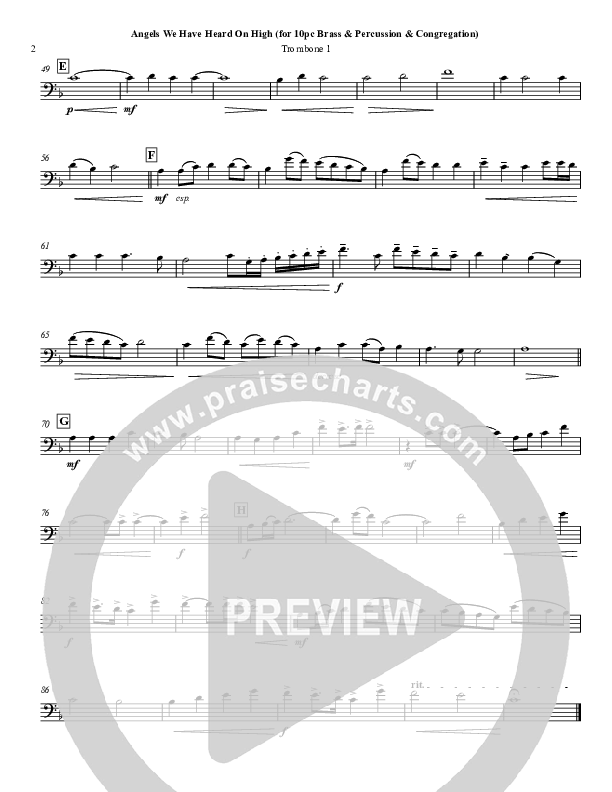 Angels We Have Heard On High Trombone 1 ()