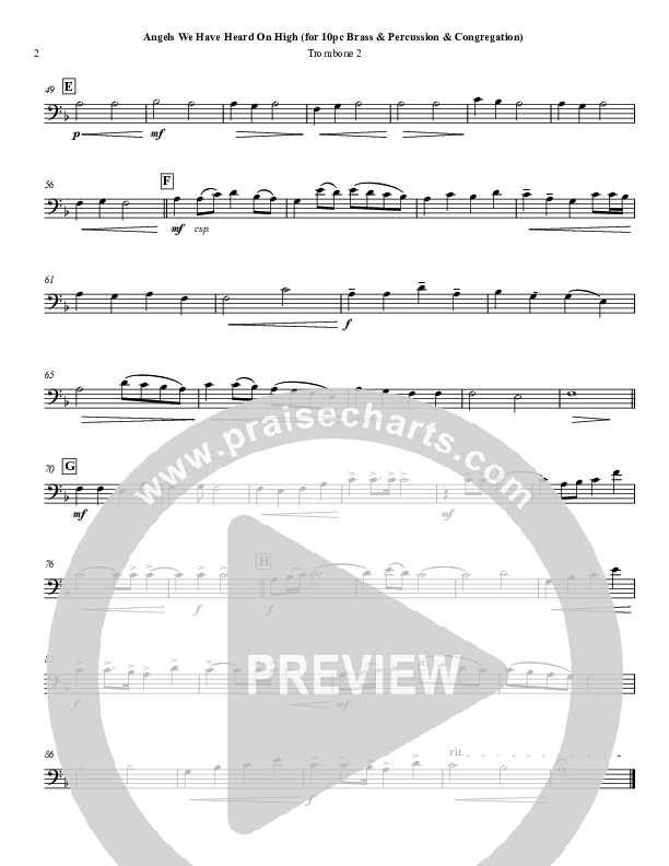 Angels We Have Heard On High Trombone 2 ()