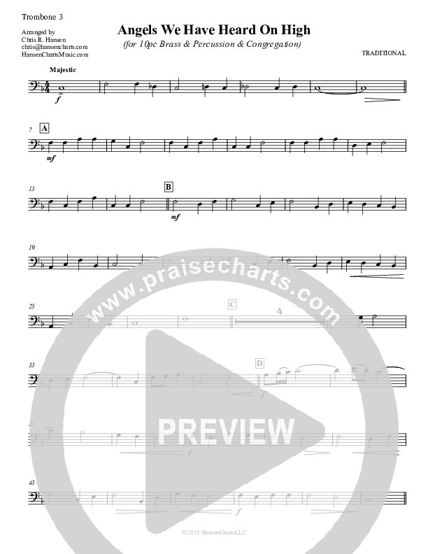 Angels We Have Heard On High Trombone 3 ()
