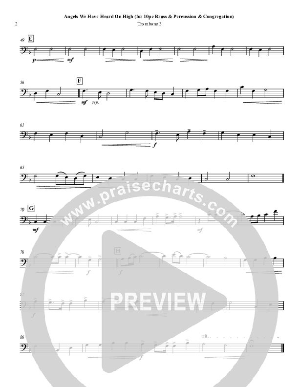 Angels We Have Heard On High Trombone 3 ()