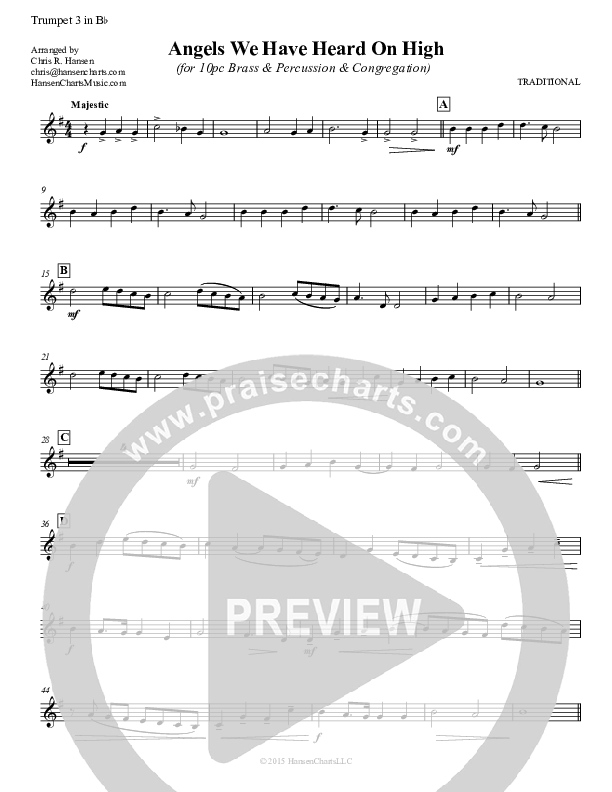 Angels We Have Heard On High Trumpet 3 ()