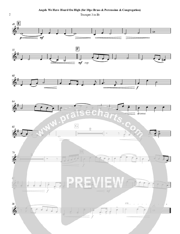 Angels We Have Heard On High Trumpet 3 ()