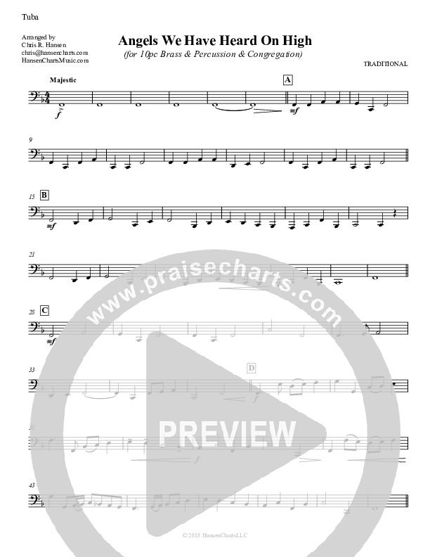 Angels We Have Heard On High Tuba ()