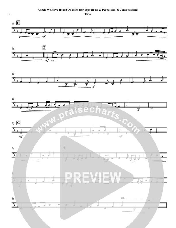 Angels We Have Heard On High Tuba ()