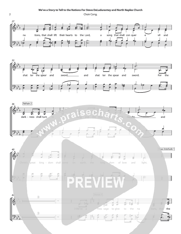 We've A Story To Tell The Nations Choir Sheet (SATB) ()