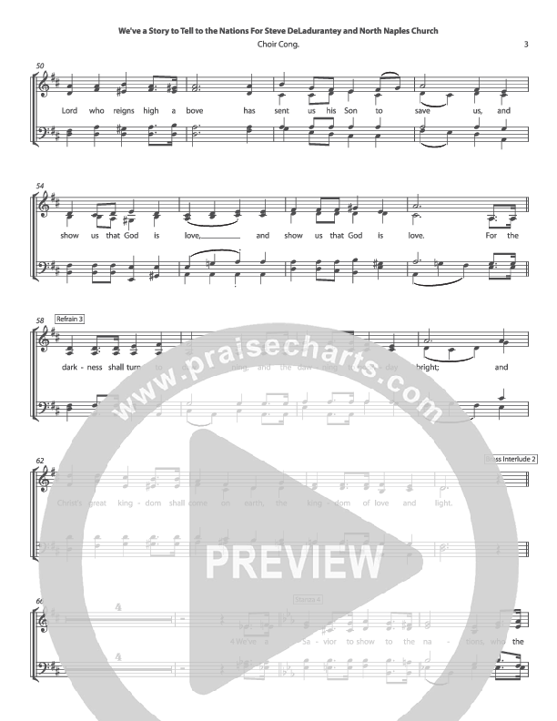 We've A Story To Tell The Nations Choir Sheet (SATB) ()