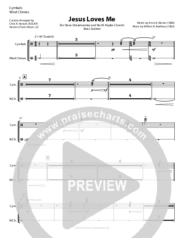 Jesus Loves Me Cymbals (Chris Hansen)