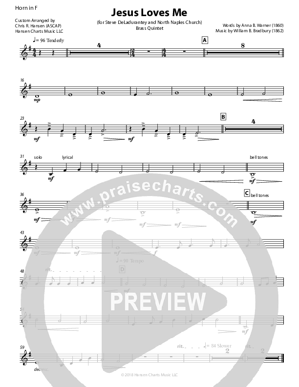 Jesus Loves Me French Horn (Chris Hansen)