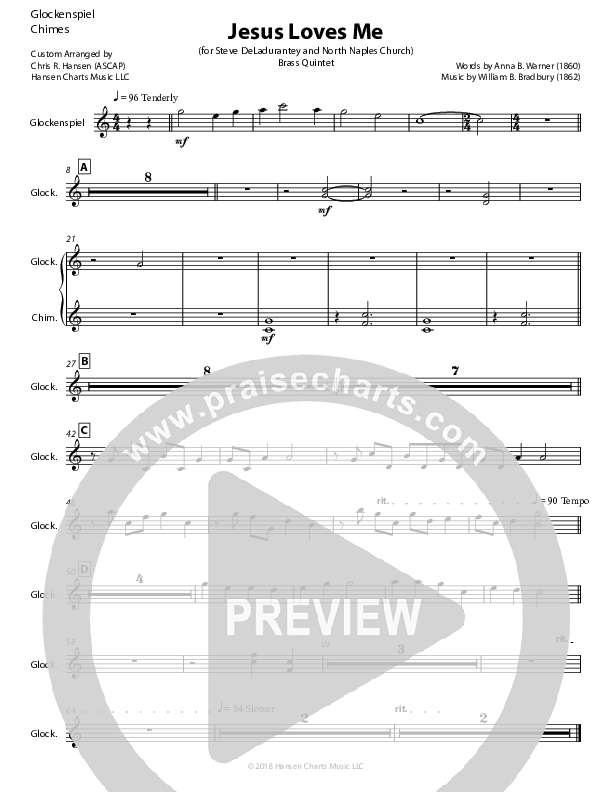 Jesus Loves Me Glockenspiel (Chris Hansen)