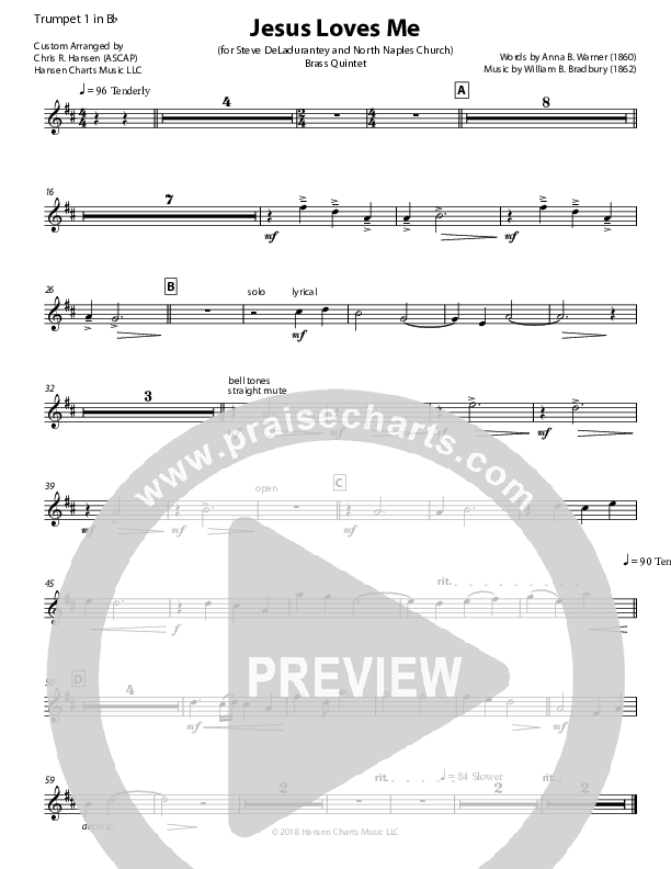 Jesus Loves Me Trumpet 1 (Chris Hansen)