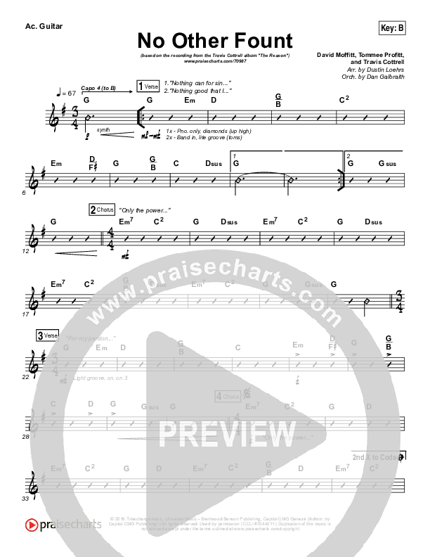 No Other Fount Acoustic Guitar (Travis Cottrell)