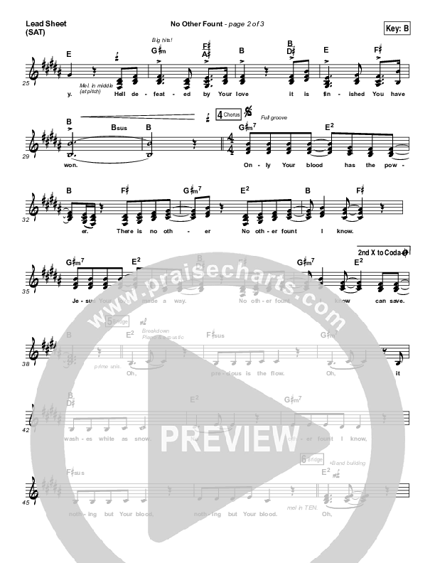 No Other Fount Lead Sheet (SAT) (Travis Cottrell)