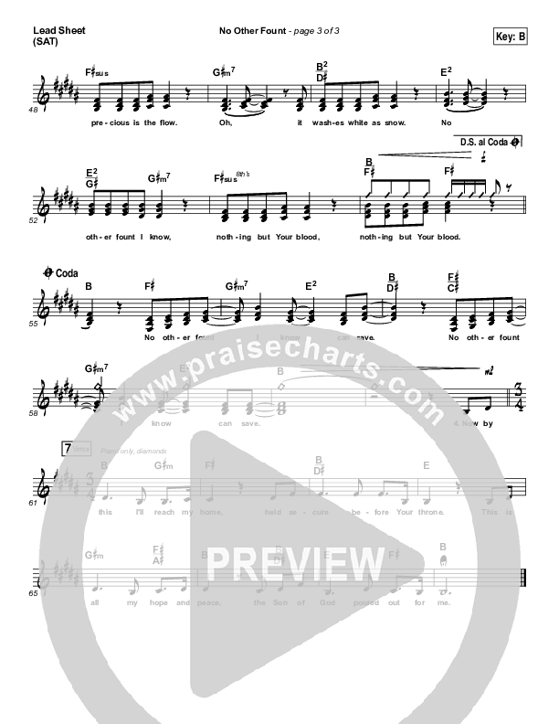 No Other Fount Lead Sheet (SAT) (Travis Cottrell)