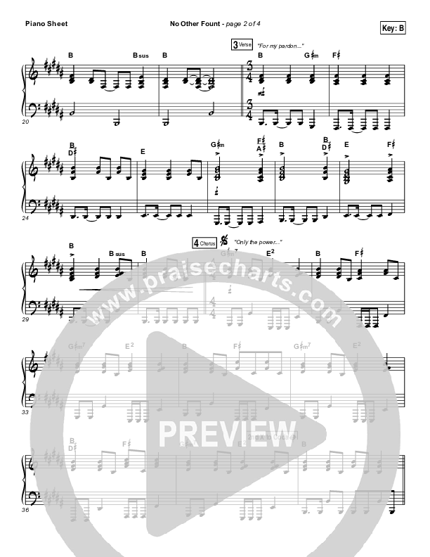 No Other Fount Piano Sheet (Travis Cottrell)