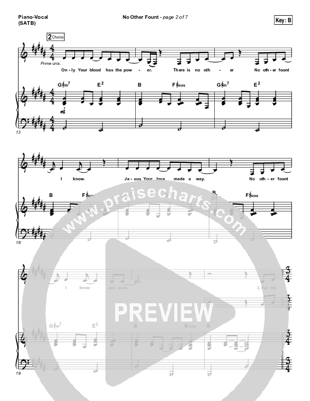 No Other Fount Piano/Vocal (SATB) (Travis Cottrell)