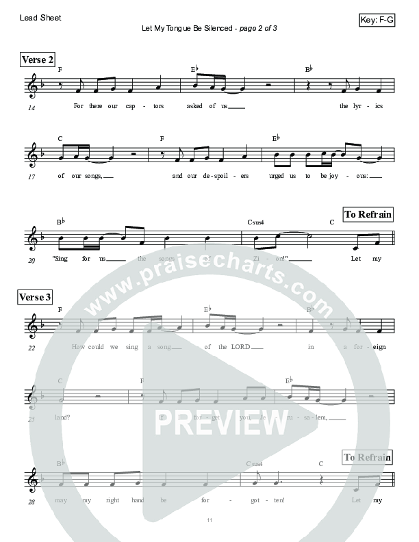 Let My Tongue Be Silenced (Psalm 137) Lead Sheet (Victor Rodriguez)