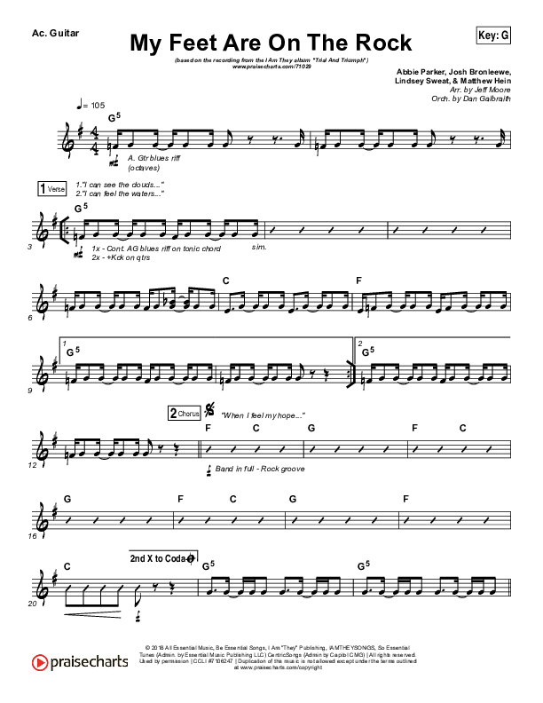 My Feet Are On The Rock Acoustic Guitar (I Am They)