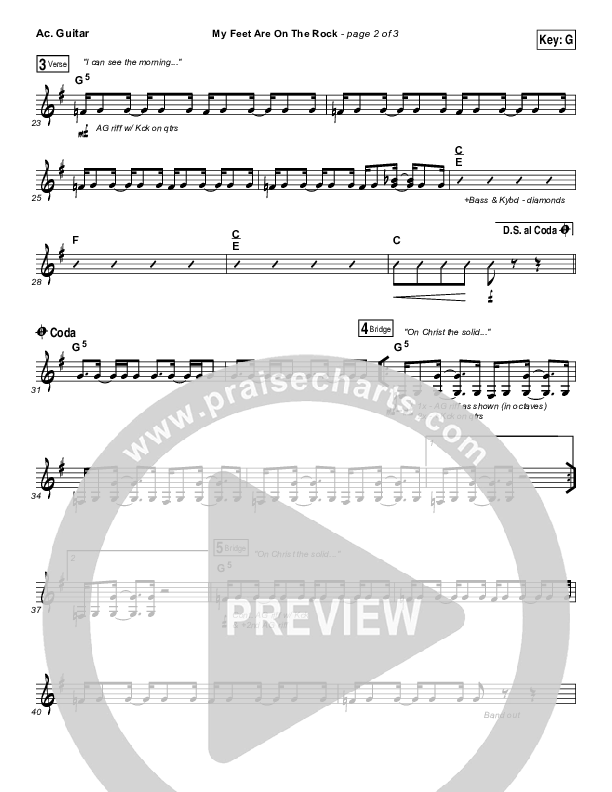 My Feet Are On The Rock Acoustic Guitar (I Am They)