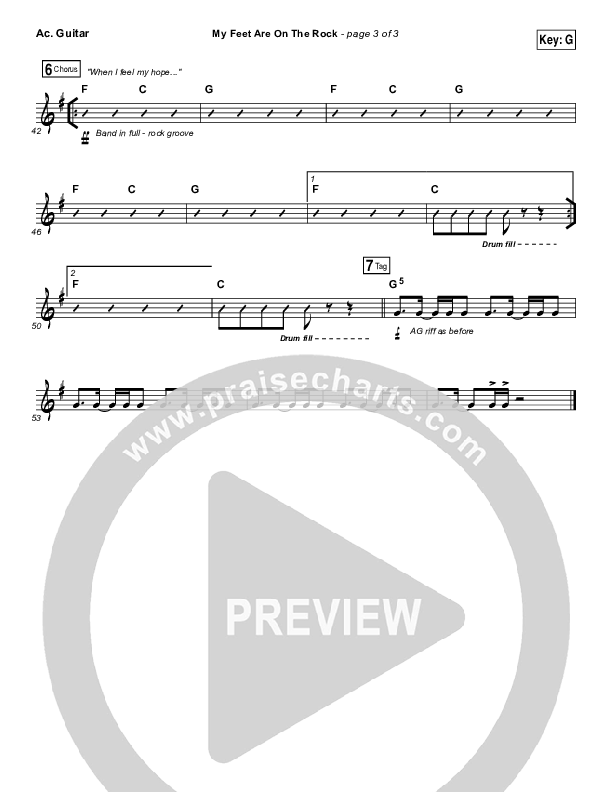 My Feet Are On The Rock Acoustic Guitar (I Am They)